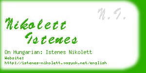 nikolett istenes business card